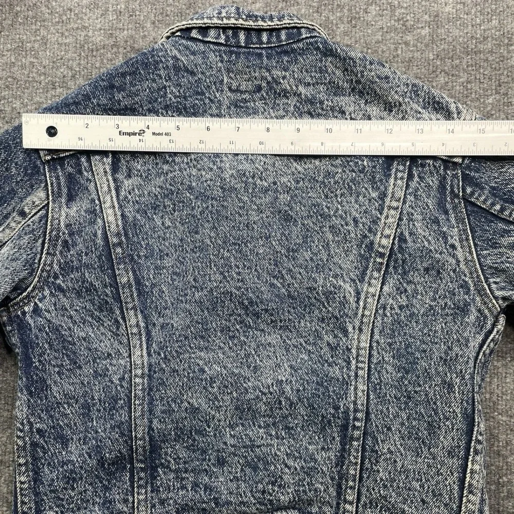 Lee Denim Jacket Kids Size 12 Blue Acid Wash Vintage‎ USA Made Riders Trucker